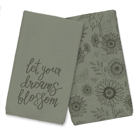 Let Your Dreams Blossom Tea Towel Set